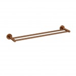 Otus Brushed Copper Slimline SS Double Towel Rail 600mm Otus Brushed Copper Slimline SS Double Towel Rail 600mm